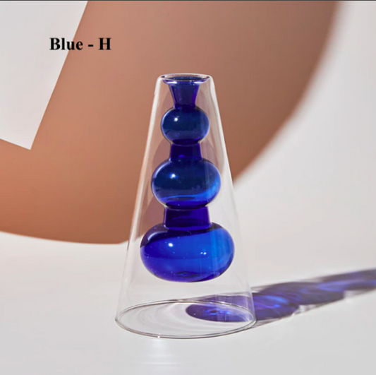 Vase en verre coloré
