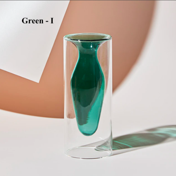 Vase en verre coloré
